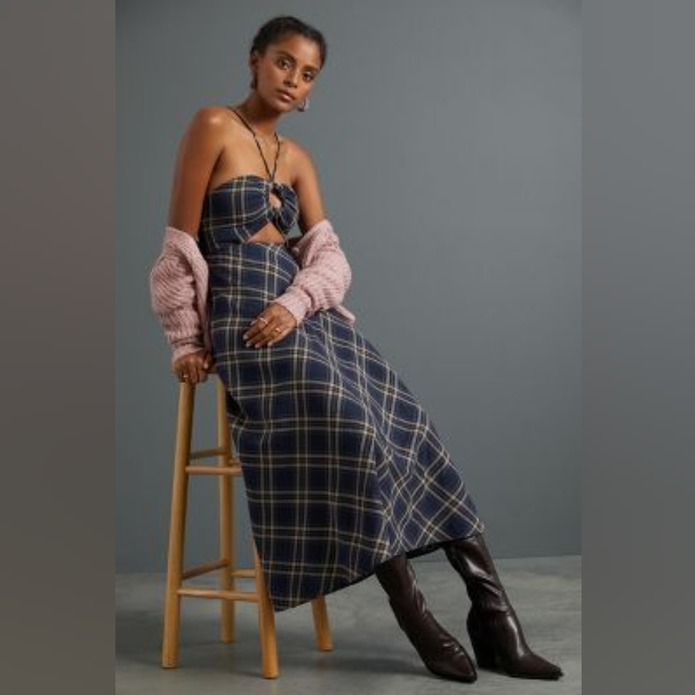 Anthropologie. NWT. Plaid dress. Size 8